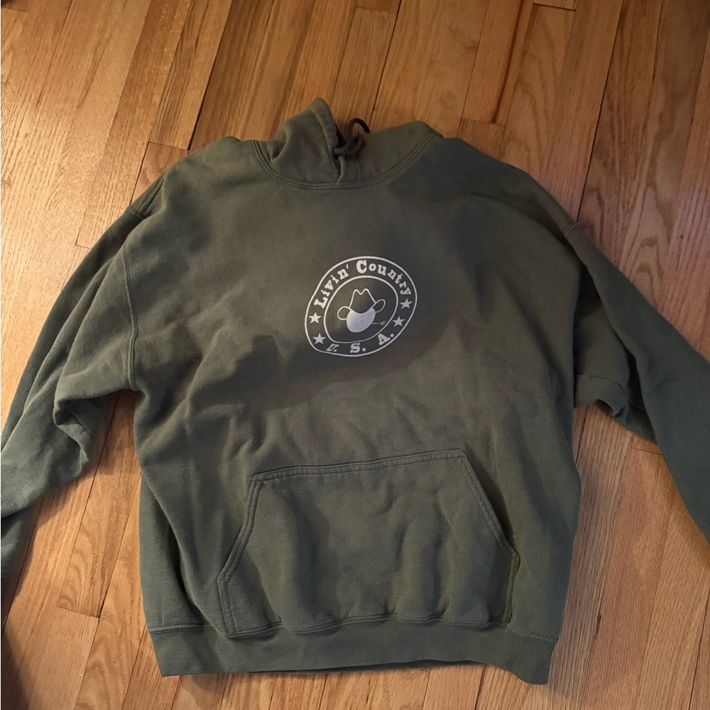 Dark Green Livin' Country Hoodie